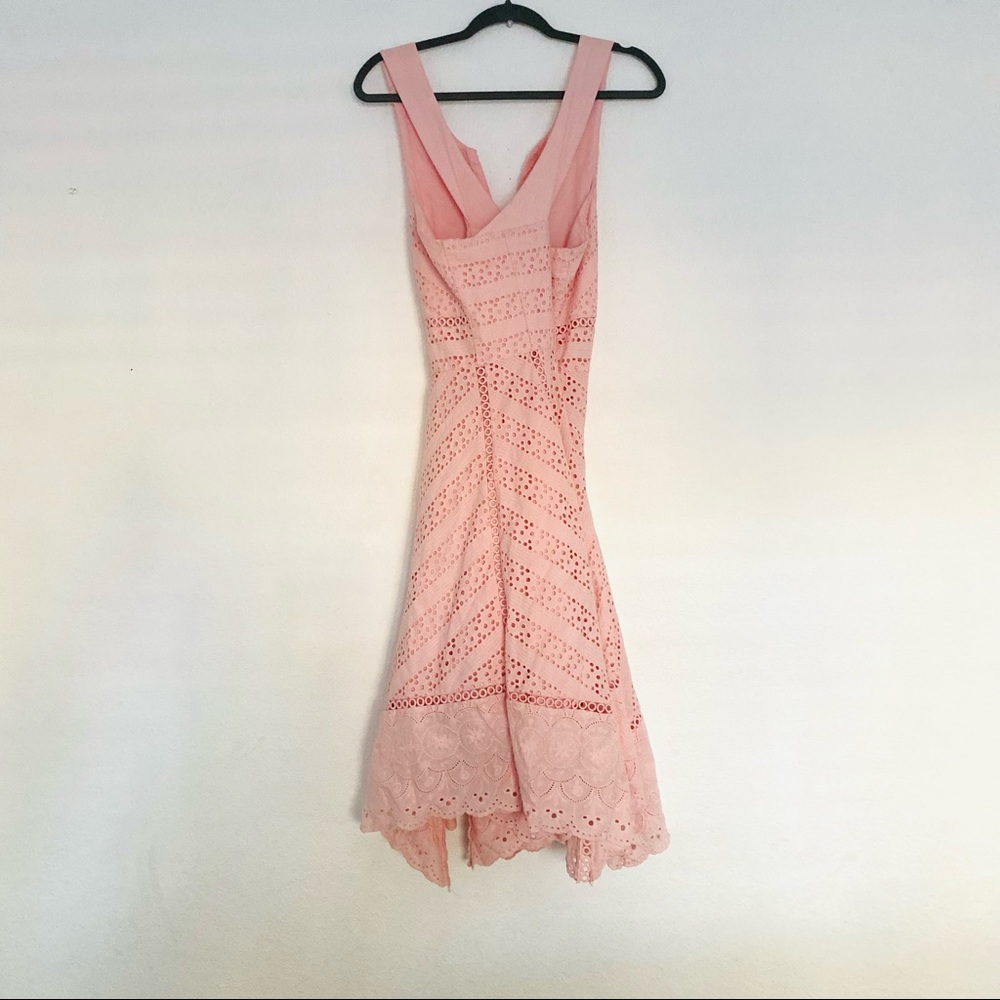 Antonio Melani Nat Eyelet Dress Pink Lemonade Sz 10 - Picture 6 of 14